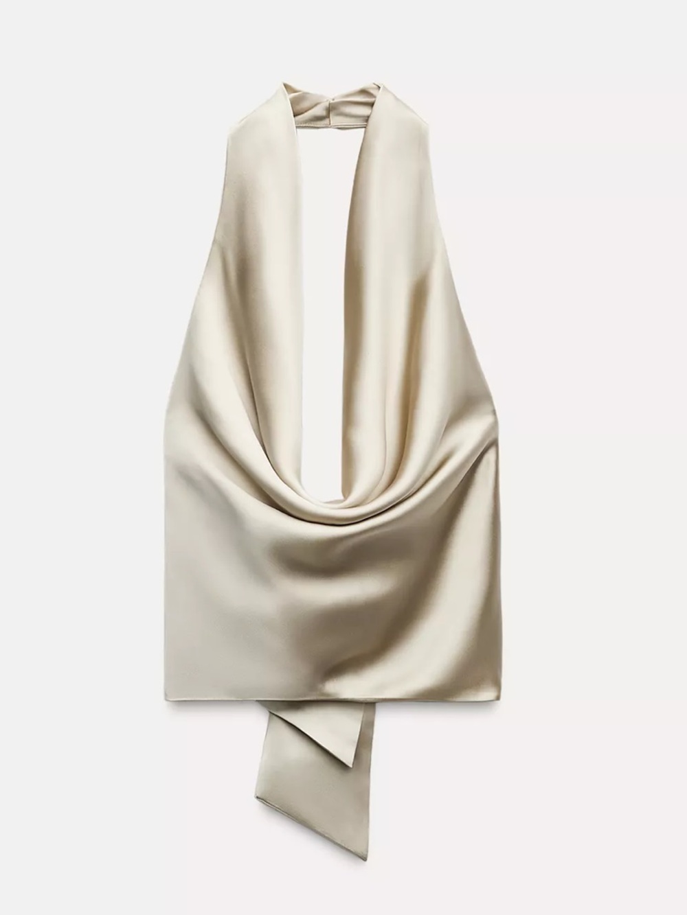 Zara Satin Halter Top